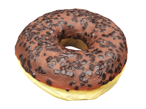 Donut with chocolate filling Modello 3D