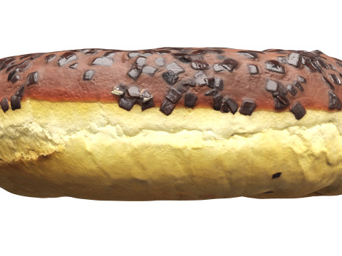 Donut with chocolate filling Modello 3D