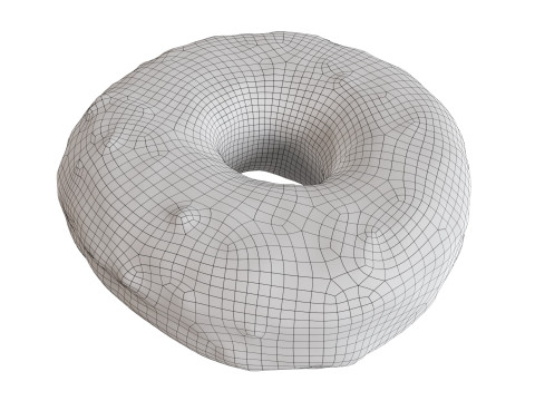 Donut with chocolate filling Modello 3D