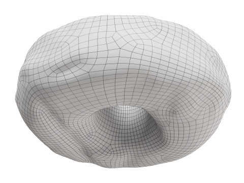 Donut with chocolate filling Modello 3D