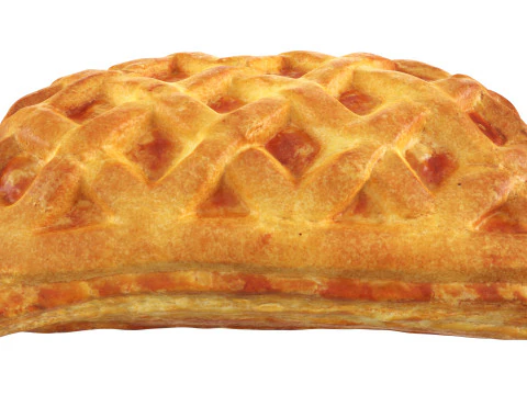 Fruit pie small pastry 3D Model