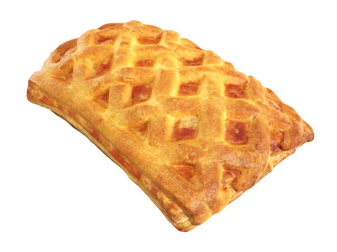 Fruit pie small pastry 3D Model