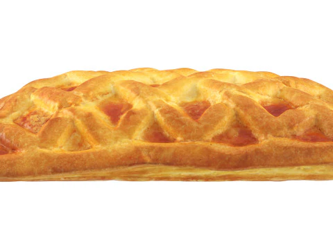 Fruit pie small pastry 3D Model