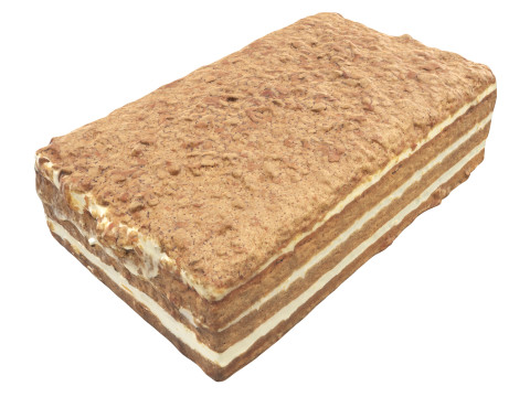 Honey cake piece Model 3D