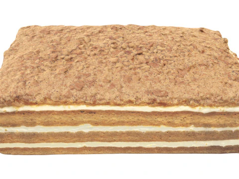 Pezzo di torta al miele Modello 3D