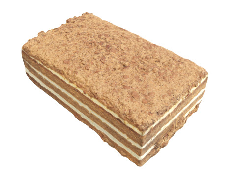 Honey cake piece 3D Модель