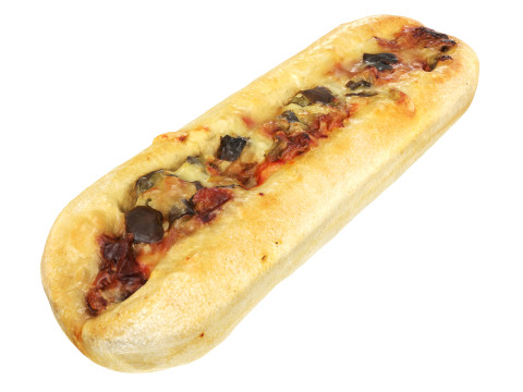 Hot Dog with cheese and vegetables Model 3D