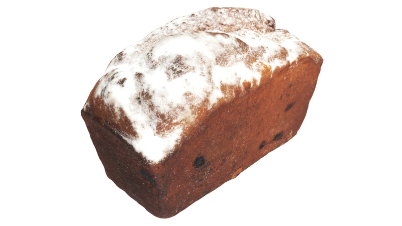 Loaf cake with raisins 02 Modello 3D .c4d .max .obj .3ds .fbx .stl .blend