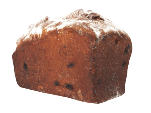 Loaf cake with raisins 02 Modello 3D