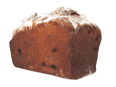 Torta di pane con uvetta 02 Modello 3D