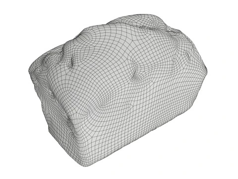 Torta di pane con uvetta 02 Modello 3D