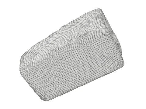 Torta di pane con uvetta 02 Modello 3D