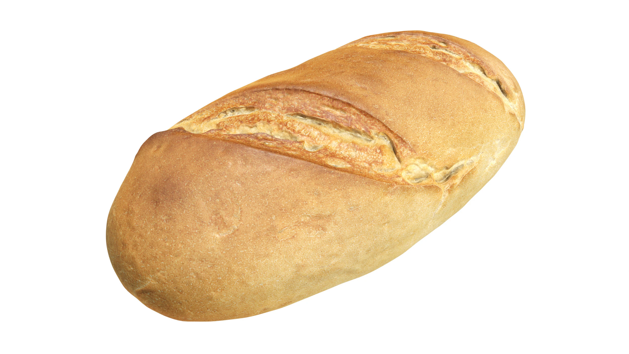 Loaf of white bread 3D Model .c4d .max .obj .3ds .fbx .stl .blend