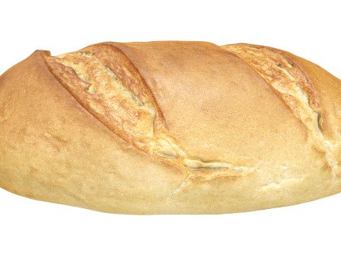 Loaf of white bread Modelo 3D