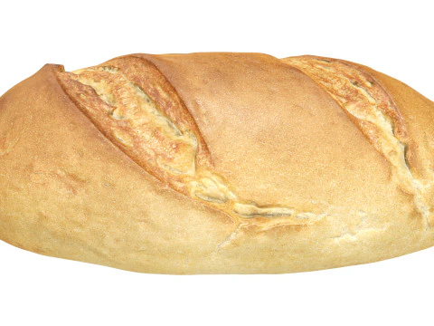 Loaf of white bread 3D Model