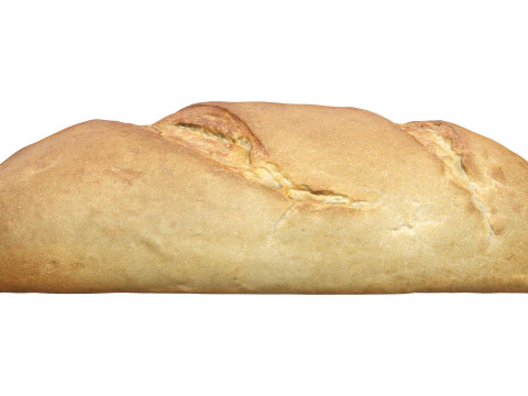 Loaf of white bread 3D Model
