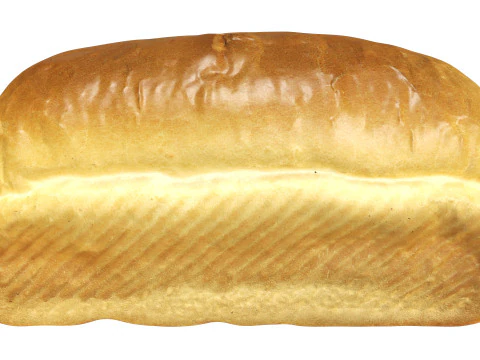 Loaf of white bread rectangle 3D Model