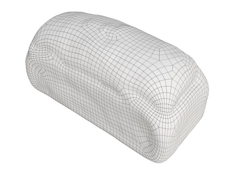 Loaf of white bread rectangle 3D मॉडल