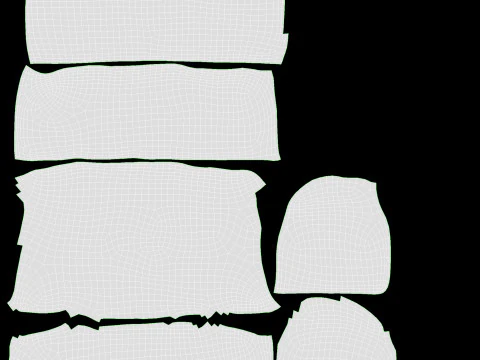 Loaf of white bread rectangle 3D Model
