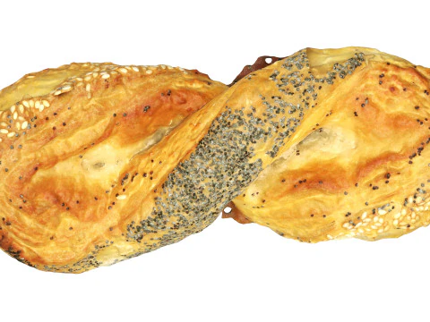 Marzipan swirl small pastry 3D Model