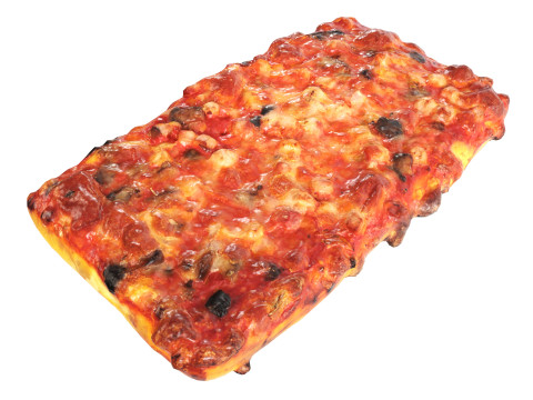 Mini pizza bread Model 3D