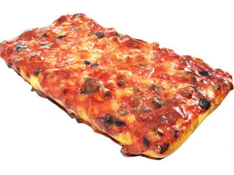 Mini pizza bread 3D Model