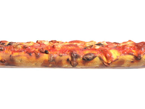 Mini pizza bread 3D Model