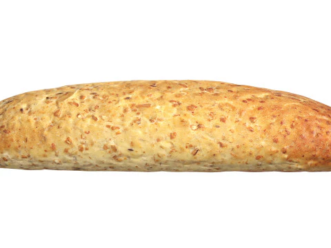 P&atilde;o de trigo estreito com gr&atilde;os Modelo 3D