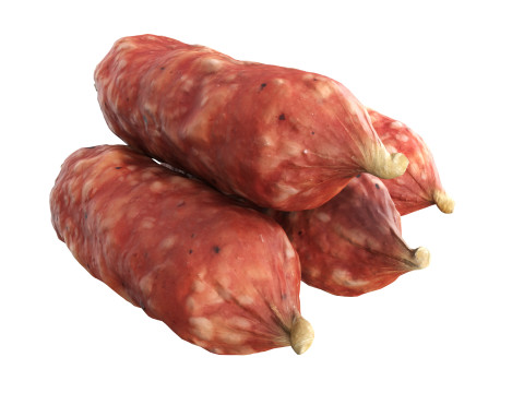 Pork mini sausage 3D Model