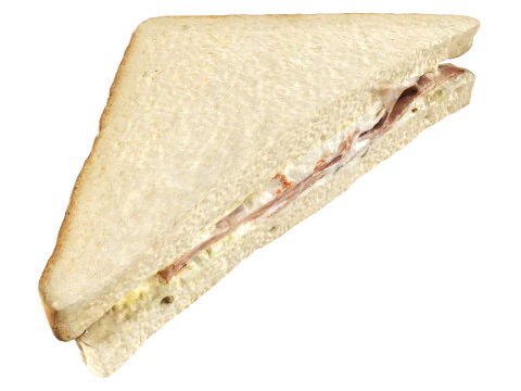 Broodje met ham 3D Model