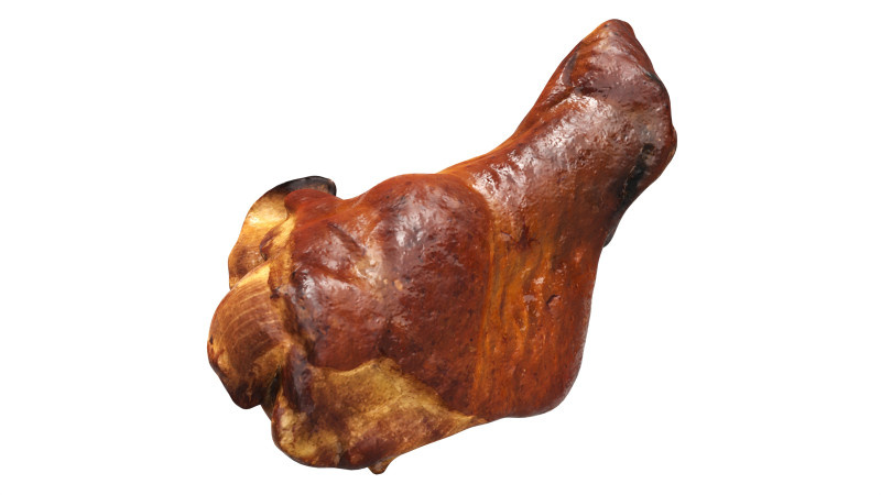 Small cold-smoked chicken leg drumstick Model 3D .c4d .max .obj .3ds .fbx .stl .blend