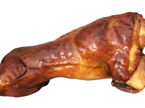 Small cold-smoked chicken leg drumstick 3D Model