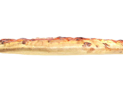 Small pizza with cheese and sausage 3D Model