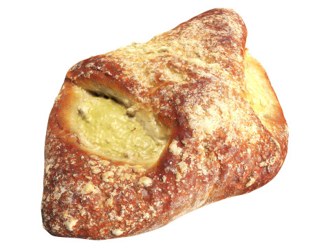 Sweet bun with custard Model 3D