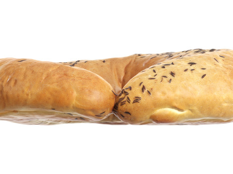 White bread cone with cumin seeds 3D Модель