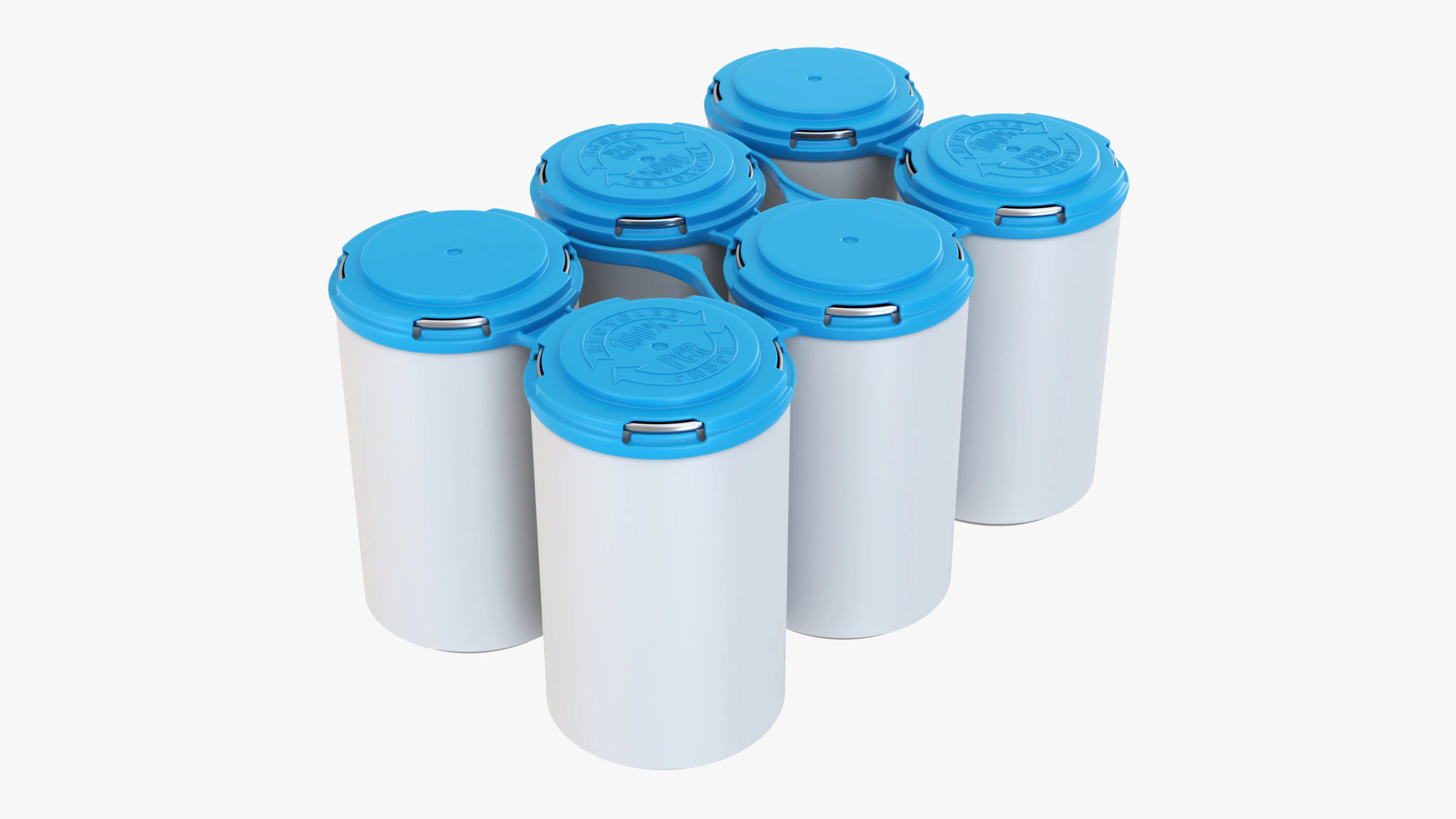 Slim Can 150ml Clip Pak Carrier Handle 6pak 3D Model .c4d .max .obj .3ds .fbx .stl .blend 