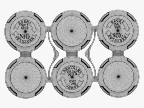 Slim Can 150ml Clip Pak Carrier Handle 6pak 3D मॉडल