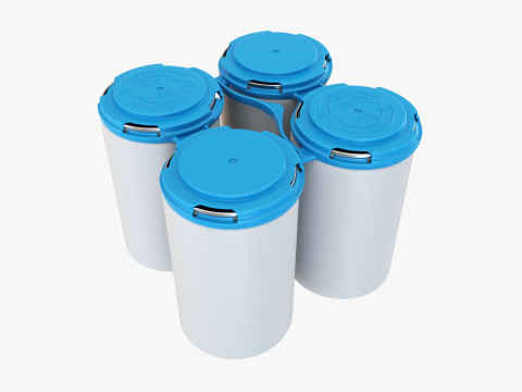 Slim Can 150ml Clip Pak Carrier Handle Quadpak Model 3D