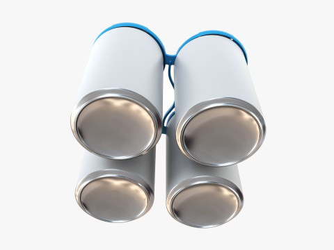 Slim Can 150ml Clip Pak Carrier Handle Quadpak 3D Model