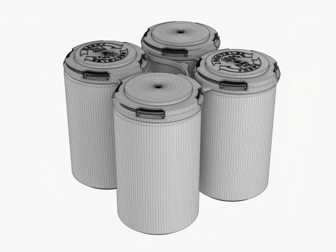 Slim Can 150ml Clip Pak Carrier Handle Quadpak 3D Model