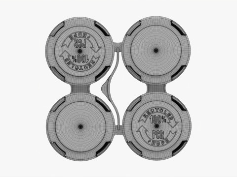 Slim Can 150ml Clip Pak Carrier Handle Quadpak 3D Model