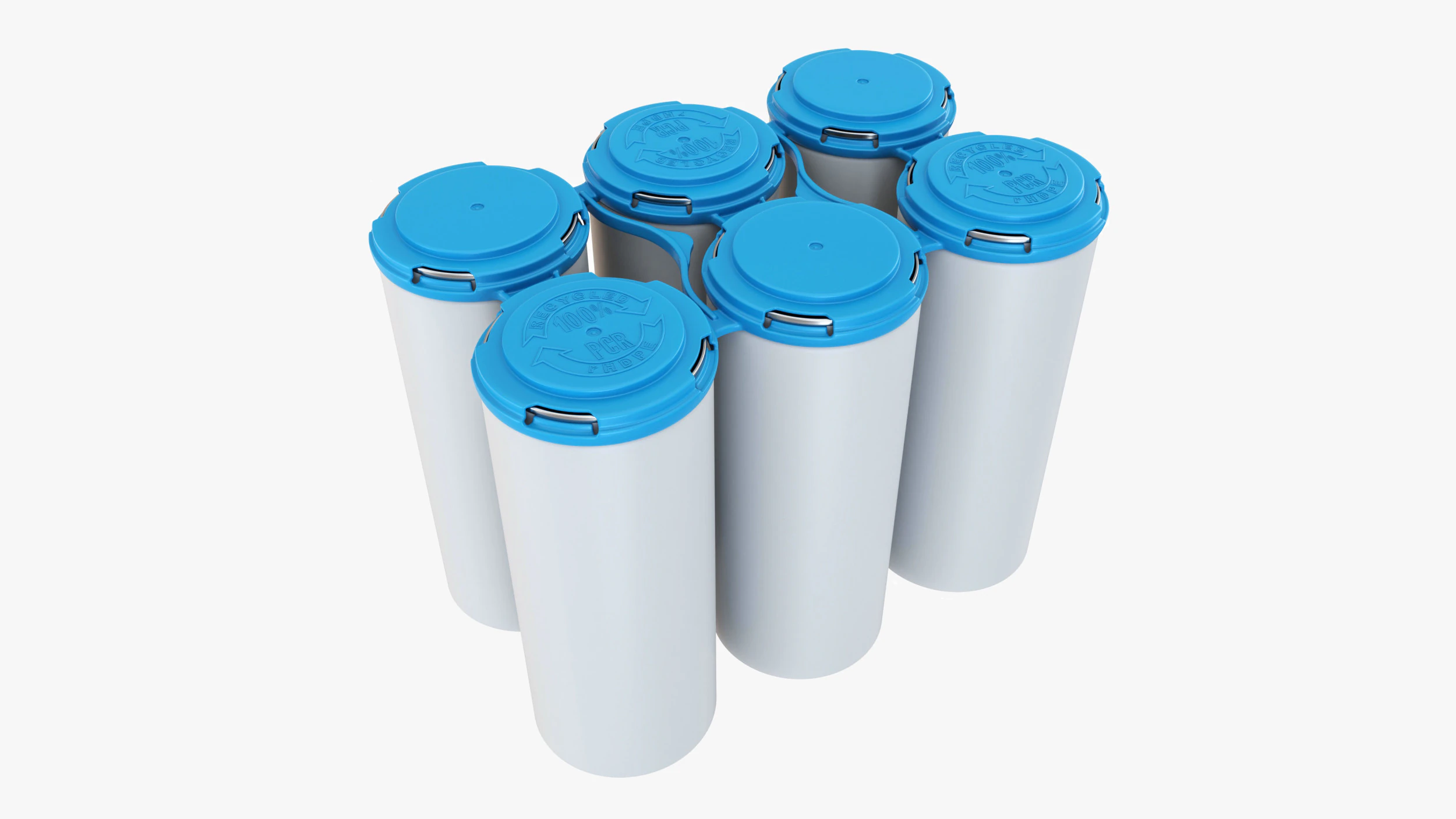 Slim Can 250ml Clip Pak Carrier Handle 6pak 3D Model .c4d .max .obj .3ds .fbx .stl .blend 