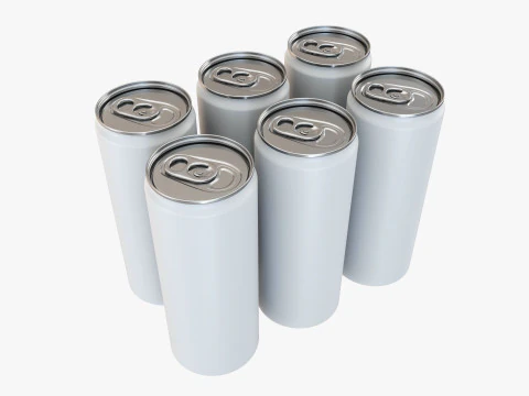 Slim Can 250ml Clip Pak Carrier Handle 6pak 3D Model