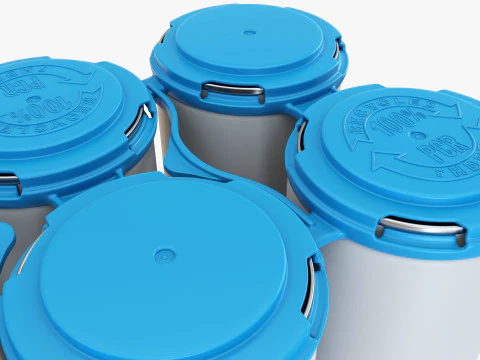 Slim Can 250ml Clip Pak Carrier Handle 6pak 3D Model