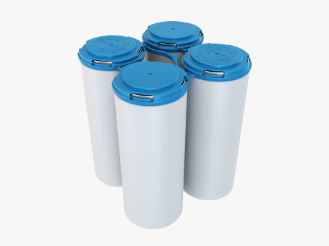 Slim Can 250ml Clip Pak Carrier Handle Quadpak Model 3D