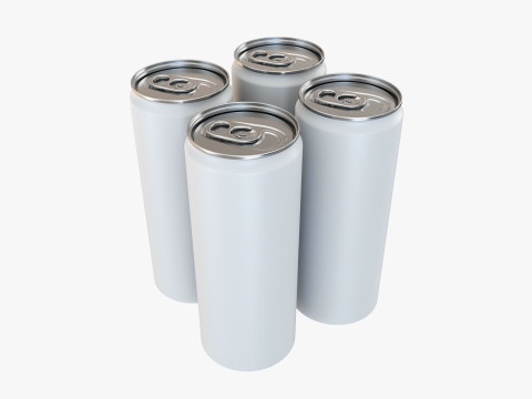 Slim Can 250ml Clip Pak Carrier Handle Quadpak 3Dモデル