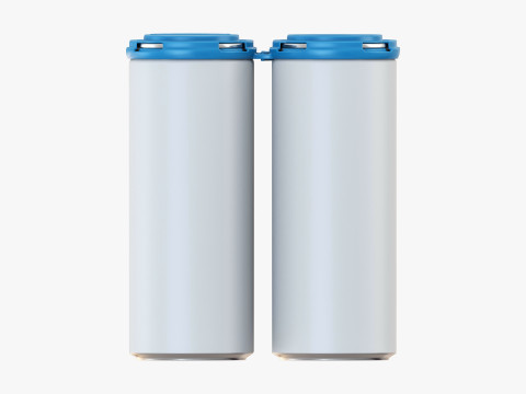 Slim Can 250ml Clip Pak Carrier Handle Quadpak 3Dモデル
