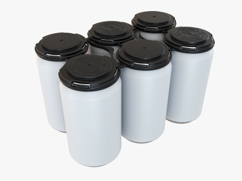 Standard Can 355ml 12oz Clip Pak Carrier Handle 6pak Model 3D