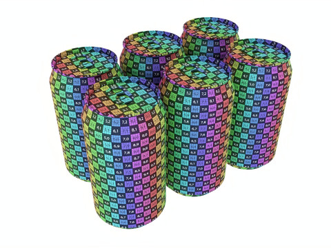 Standard Can 355ml 12oz Clip Pak Carrier Handle 6pak 3D Model