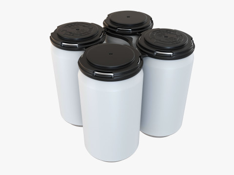 Standard Can 355ml 12oz Clip Pak Carrier Handle Quadpak Model 3D